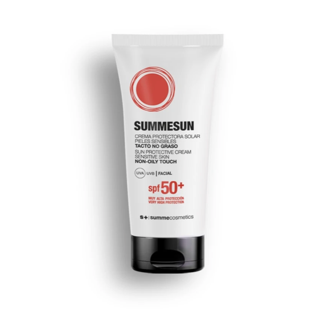SUMMESUN SPF50+ PIELES SENSIBLES CREMA PROTECTORA SOLAR TACTO NO GRASO